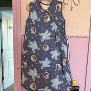 Cozy Blue Sleep Sack with Fun Character Design